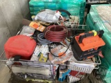 QTY OF STORE RETURNS CONTAINING MISC. TOOLS, GLOVES, STAINLESS STEEL