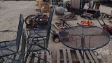 (4) METAL PATIO CHAIRS & TABLE; CONTENTS OF (2) PALLETS