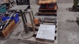 METAL STANDS, CASTERS, COLLAPSIBLE WORKBENCH; CONTENTS OF PALLET