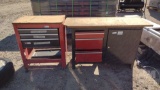 CRAFTSMAN 3 DRAWER TOOL BOX ON CASTERS; WORKBENCH WITH DRAWERS
