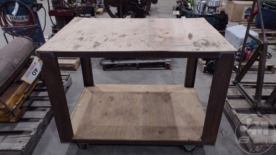 WORK TABLE ON WHEELS 48"W X 32"D X 36"H