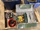 FISHING REELS, FISHING TACKLE, RUBBERMAID TACKLE BOX