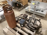 (2) CAB HEATERS, FORKLIFT PROPANE TANK, CASTERS, GOLF CADDY