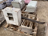 CABINET, WOOD RACKS, SKIS; CONTENTS OF PALLET