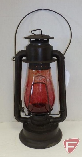 Farwell. Ozmun Kirk & Co. St. Paul, MN lantern with red colored shade