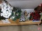 Christmas/Holiday: decorations, wreaths, garland, battery operated lights