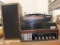 RCA record player, speakers, Bell & Howell record player