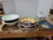 Large pottery bowls and tray, Pier 1 and Italy