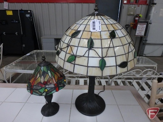 (2) tabletop lamps, tallest 24"