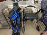 Drive Blue Streak wheelchair and a Nova walker with seat and breaks. Both