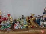 Christmas/Holiday: battery-operated string lights and other decorative items.