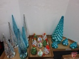 Christmas/Holiday: battery-operated trees, glitter deer, battery-operated ornaments