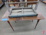 Folding table, berry carrier, primitive wash stand, with Ironstone china