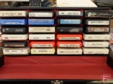 8-track tapes, cassette tapes, CDs