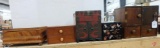 (6) Wood decorative boxes, plastic box, jewelry boxes