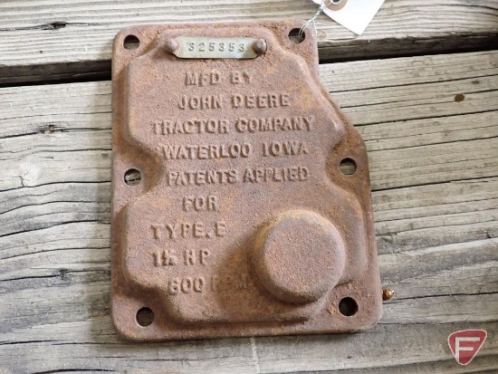 John Deere Model E serial tag, #325353