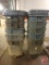 (10) Rubbermaid polycontainers with (2) caster wheels and (9) lids, 21