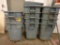 (11) Rubbermaid polycontainers with (3) caster wheels and (5) lids, 23