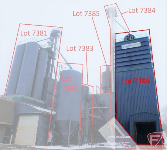 South tower structure, scaled bins & switched distribution SPECIAL RIGGING, INSURANCE & TIME FRAME