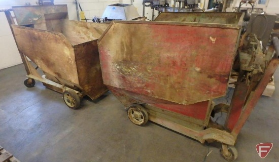 (1) Fairbanks Morse rolling cart with digital scale; (1) scaled cart