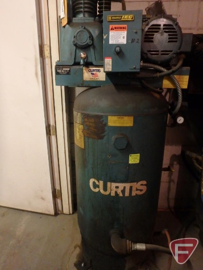 Curtis air compressor, model # 7E2VT8-A3, 24 x 48, 80 gallon tank