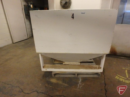 Dump box, forklift accessible, 48"w x 48"l x 48"h