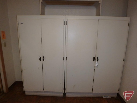(6) Storage cabinets, (2) bookshelves