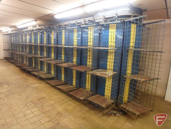 White Carousel Storage & Retrieval System with (29) sections and (3) shelves to a section