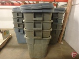 (12) Rubbermaid polycontainers with (12) lids, 21