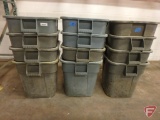 (12) Rubbermaid polycontainers