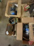 Electric motors: (1) 1/3 horsepower, 3 phase, (1) 3 horsepower, 3 phase, (1) .75 horsepower