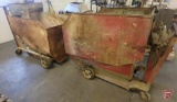 (1) Fairbanks Morse rolling cart with digital scale; (1) scaled cart