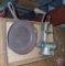 Griswold #6 cast iron pan, L. F. & C. No 3 meat grinder