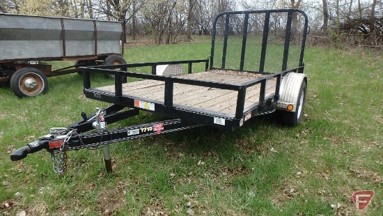 2015 PJ trailer, single axle, wooden deck, 77" x 120"