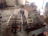 Hawthorne 400 wagon, baby crib, (2) chairs, (2) boxes, glass insulators, toy Tonka dump truck