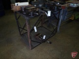 Steel table on wheels, 34.5