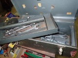 Craftsman tool box, speed wrenches, combination wrenches, breaker bars, locking pliers