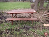 Wooden picnic table, 71