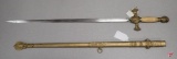 Fraternal order sword with scabbard, D. B. Howell & Co., loose pommel
