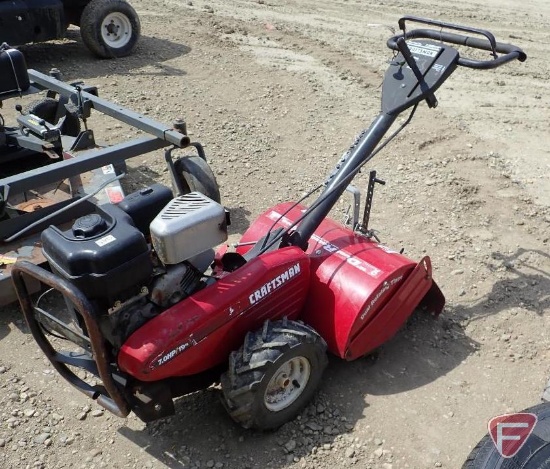 Craftsman 19" walk behind tiller, dual rotating tines, B&S 7 hp gas engine, model 917.293490