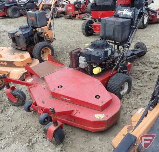 Exmark Viking walk behind lawn mower, jungle (sulky) wheels, Kohler Command Pro 15 hp