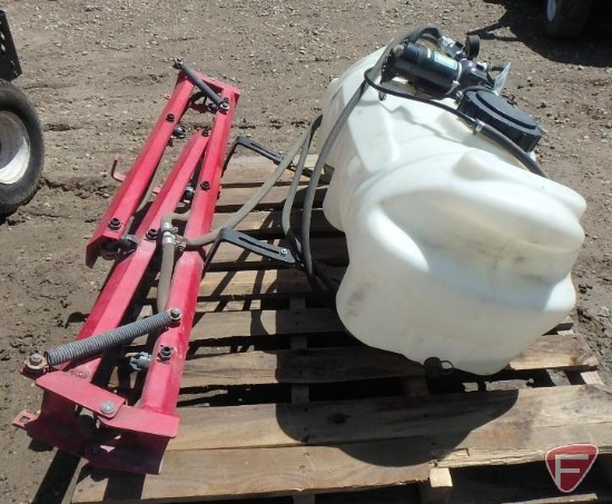 ATV sprayer: Fimco 25 gallon poly tank with High-Flo Gold Series pump, 8' boom, electric