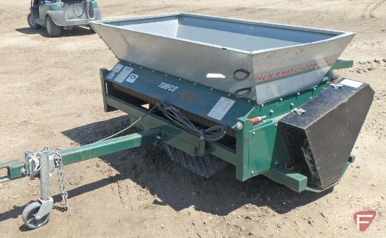 Mete-R-Matic III model F12D pull type top dresser, electric clutch, pin hitch