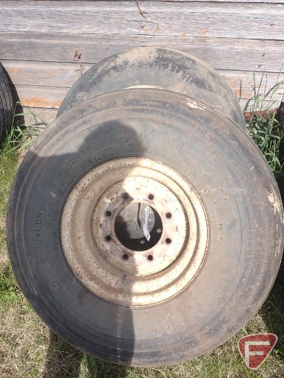 (2) 12.5LX15SL implement tire on 8 bolt rims