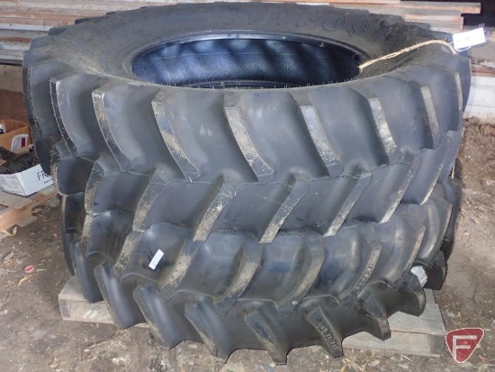 (2) New Firestone rear tractor tires, 18.4X34, Sat II 23