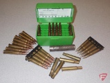 .222 REM mag ammo/reloads, (27) rounds, .303 British ammo, (18) rounds