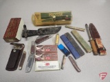 Knives; Old Timer, Buck, Case, Gerber, folding knives