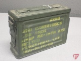 .30-06 ammo in clothe machine gun belt, ammo can