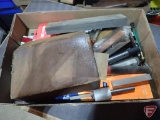 Drills, pipe cutter, sharpening stones, lathe bits