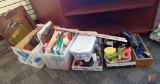 Clipboards, hole punches, tape, paper cutter, yard sticks